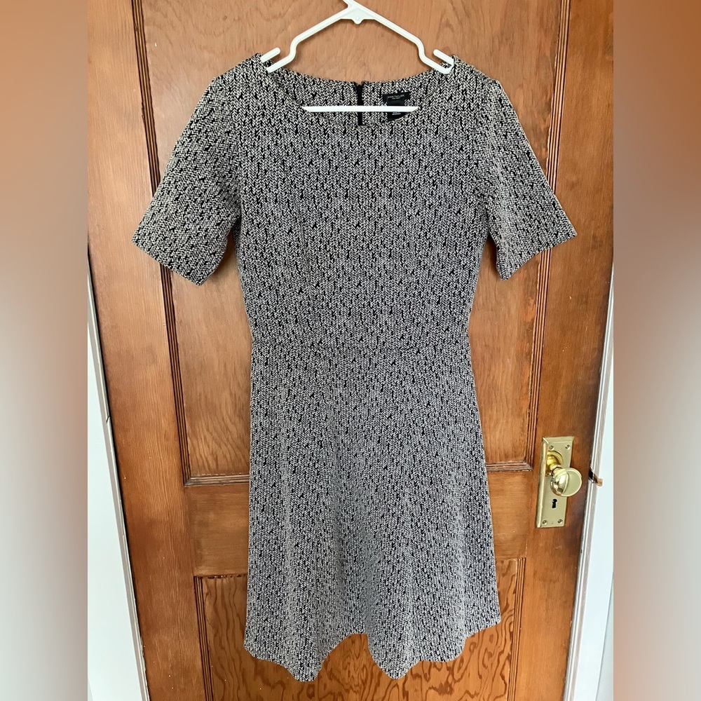 Ann Taylor Stretch Short Sleeve Flare Dress
